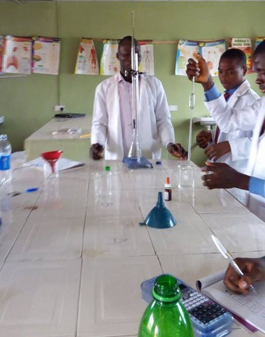 Hopecrest Senior Secondary Students in the Laboratory